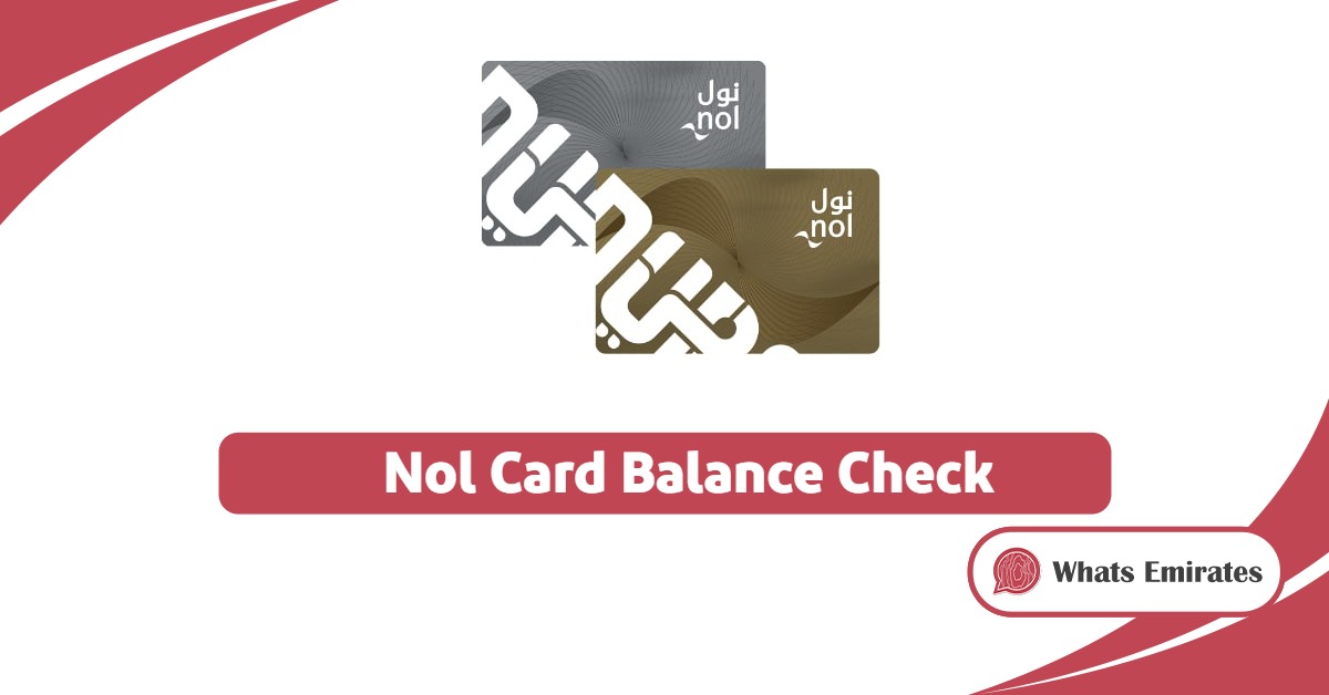 RTA Nol Card Balance Check Online 2025